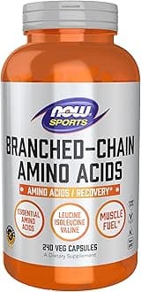 NOW Foods Sports Nutrition, Branched Chain Amino Acids, With Leucine, Isoleucine and Valine, 240 Veg Capsules