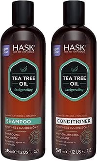 TEA TREE OIL & ROSEMARY Invigorating Shampoo + ConditionerSet for All Hair Types, Color Safe, Gluten-Free, Sulfate-Free, Paraben-Free, Cruelty-Free - 1 Shampoo and 1 Conditioner