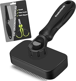 3PCS Cat Grooming Supplies（Cat Brush&Cat Flea Comb&Cat Nail Clipper）