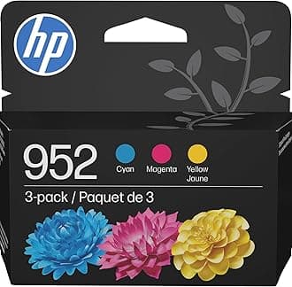HP 952 Cyan, Magenta, Yellow Ink Cartridges (3-Pack) | Works with Printer Series: OfficeJet 8702, OfficeJet Pro 7720, 7740, 8210, 8710, 8720, 8730, 8740 | Eligible for Instant Ink | N9K27AN