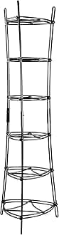 Lodge 6-Tier, Kitchen and Pantry Cast Iron Cookware Storage Organizing Tower, Steel Construction, Matte Black, 32.67" x 20.19" x 6"