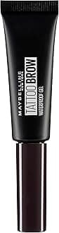 Maybelline New York Eyebrow Gel, Tattoo Brow Waterproof Eyebrow Gel, No. 08 Black, 5 ml