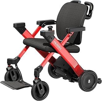 Paiseec Electric Wheelchair with Push-Assist, Power Wheelchair Walker Combo for Adults, Easy Operation and Folding, Airline Approved & Lightweight, ProSafety Driving System, 300lbs Capacity, Model W3