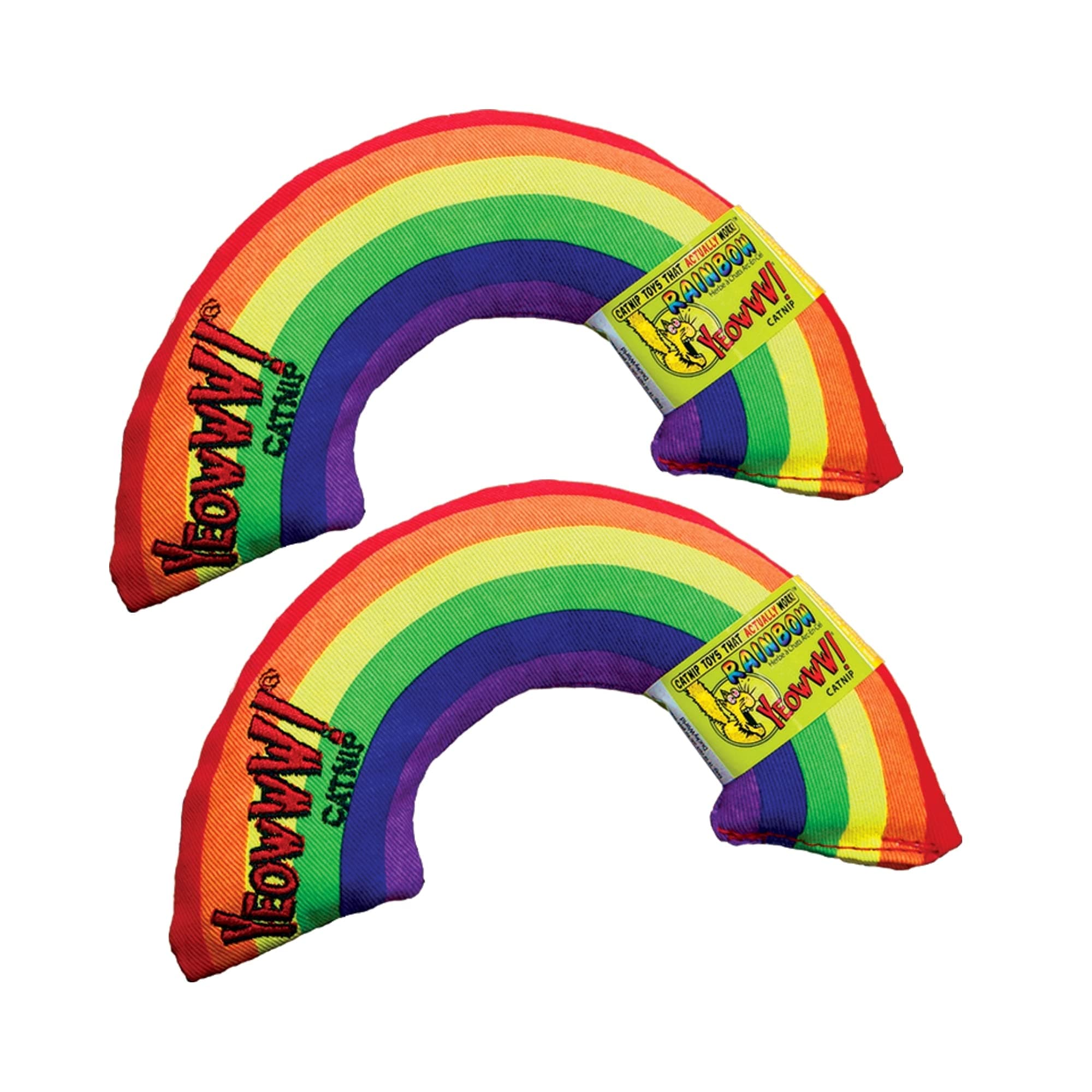 YEOWWW(2 Pack) Catnip Toy, Rainbow 6"