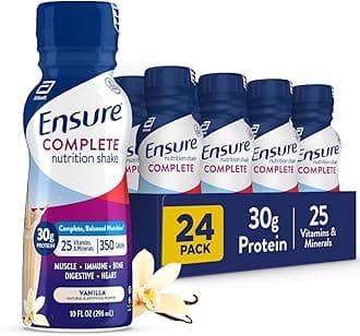 Ensure COMPLETE Vanilla Nutrition Shake, Complete, Balanced Meal Replacement, Ready To Drink, 30g Protein, 25 Vitamins & Minerals, 10 fl oz—24 Pack