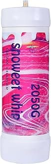 SNOWEET Cream Charger Tanks Original Flavor Steel Whipped Cream Dispensers 3.3L 2050Gram Whipped Cream Canisters with 1 nozzle (Unflavour-1 Cylinder)