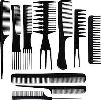 Oneleaf Styling Hair Comb 10PCS Hair Stylists Professional Styling Comb Set Variety Pack Great for All Hair Types & Styles