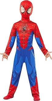 Rubie's 640840l Spiderman Marvel Spider-Man Classic Child Costume, Boys, L (7-8 Years/128 cms)