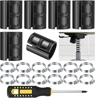 19 Pcs Fixing a Sinking Office Chair Cylinder Alternatives Gas Lift Tools Kits, Office Chair Saver for Stop Sinking, with Hose Clamps, Dual-Purpose Screwdriver