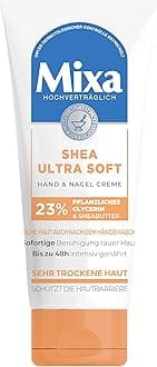 Mixa Shea Ultra Soft Hand & Nail Cream - Nourishing Hand Balm for Dry, Cracked and Rough Hands, Protection & Intensive Care with Glycerine and Shea Butter, 100 ml