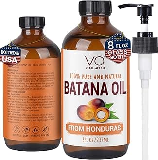 VITAL AFFAIR Batana Oil For Hair Growth-100% Raw Batana Oil From Honduras-Glass Bottle-Skin Hair Oil Rich In Essential Nutrients-Batana Hair Oil For Women & Men-For Strong & Shiny Hair-8 FlOz