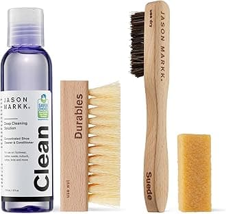 Shoe Cleaner & Repel Spray Bundles – Essential Kits with Brushes, Solution & Water Repellent – Biodegradable, Non-Aerosol – Safe for Leather, Suede, Nubuck, Cotton, Knits