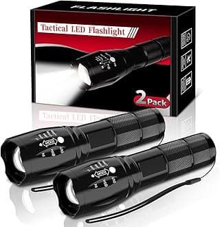 BESTSUN LED Flashlight 2 Pack, Small Flashlights Powerful High Lumens 5 Modes, Waterproof Zoomable Mini Flash Light for Home Emergencies Camping Essentials, Christmas Stocking Stuffers Gifts for Men