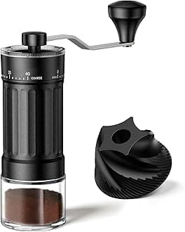 Mini Manual Coffee Grinder with 40-Level Adjustment Function, Portable Hand Coffee Bean Mill, Capacity 30g, Cone Burr Coffee Grinder with Crank for Travel, Camping, Office, Espresso, Pouring, etc