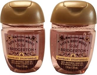 Bath and Body Care - Travel Size Sanitizer - 2 piece Bundle Set Hand Gel - 1 Fl Oz each LIMITED EDITION Scent (SHORTBREAD)