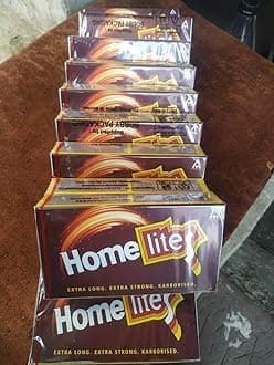 Homelit Matchboxes, Extra Long, Extra Strong, Karborised, Pack of 10 Boxes, 210 Matchsticks Each 10 Pack