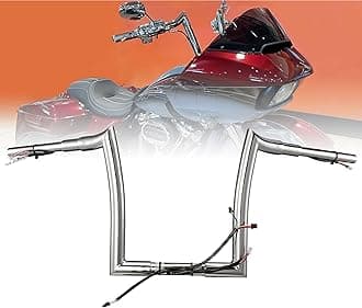 Chrome PREWIRED 1.5" Fat Ape Hanger Handlebar 14" Rise Compatible With Harley Road Glide & Road Glide Special & Road Glide Ultra