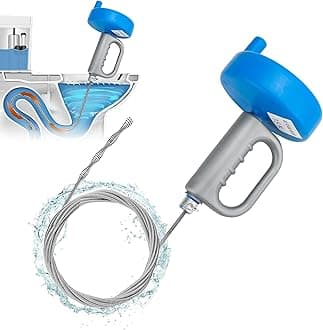 15 M Drain Snake Unblocker Heavy Duty, Long Drain Auger Plumbing Snake, Flexible Sink Snake Unblocker for Bathtub Drain Bathroom Sink Drain