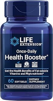 Once-Daily Health Booster - Vitamins & Nutrients Supplement for Whole-Body Health - Vitamin K Complex, Vitamin E, Saffron, Lutein and More - Non-GMO, Gluten-Free - 60 Softgels
