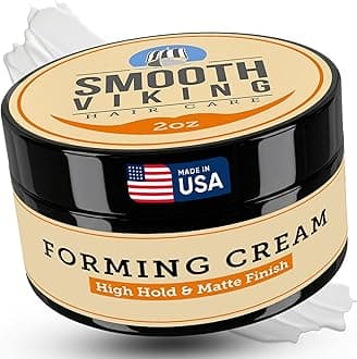 Smooth Viking Beard Care Forming Cream for Men - Hair Styling Cream for High Hold & Matte Finish - Best Pliable.