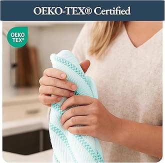 LANE LINEN Kitchen Towels Set - Pack of 4 Cotton Dish Towels for Drying Dishes, 18 x 28 , Kitchen Hand Towels, Absorbent Tea Towels, Towels for Kitchen, Quick Drying Kitchen Towel Set - Peacock Blue