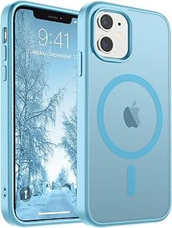 SUPFINE Magnetic for iPhone 11 Phone Case (Compatible with MagSafe)(Military Grade Drop Protection) Slim Translucent Matte Shockproof with Anti-Fingerprint Phone Case, Light Blue
