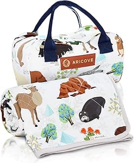 Aricove Weighted Blanket Kids, 7 lb, 40x60 inches, Small Twin Size, Soft Cotton, Machine Washable, Grey/Snow Animals