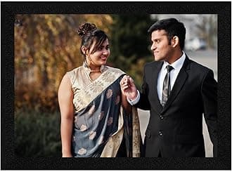 ArtX Customized Photo Frames with Photo Upload, Photo Print With Frame, Customised Gift, A4 and A3 Size, Multicolor, Paper/Canvas, Set of 1