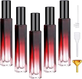 Segbeauty 5 Packs Perfume Bottles Empty, 10ML Refillable Portable Cologne Sprayer, Glass Spray Bottles for Dispensing Liquid Cosmetic, Mini Travel Size Perfume Atomizer Sample Container for Frangrance
