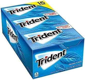 Trident Original Flavor Sugar Free Gum with Xylitol, 14 Sticks, 12 Pack علكة ترايدنت بنكهة أصلية خالية من السكر مع إكسيليتول