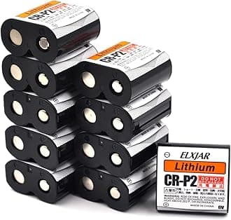 hflexgrad (10-Pack) 6V 1500mAh CR-P2 Lithium Photo Battery Replaces 223A, 2CR-P2, EL223AP, and DL223A Batteries