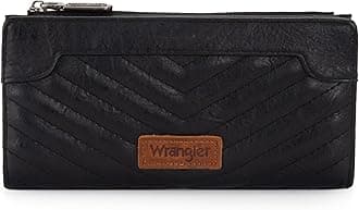 Wrangler Minimalist Wallet for Women Credit Card Wallet Ladies Travel Wallet Card Cases & Money Organizers with Smooth Zippers