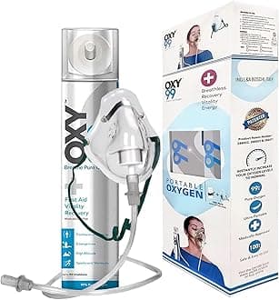 OXY99 Natural 6 Liter Oxygen Can with Mask, Tube & Elastic Strap - Oxygen Can for Patients, Pure Oxygen Can for Travelling & High Altitude, Ideal for Home Use & Outdoor Activities - ING. BOSCHI ITALY