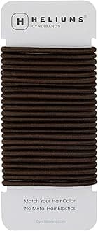 Cyndibands Elastic Hair Ties – Dark Brown - No Damage 4mm Ponytail Holders for Women & Kids, 24-Pack Hair Elastics in Neutral Colors