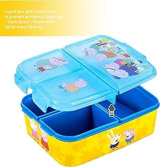 Zawadi Global Kids Childrens Lunch Box Set – Insulated Lunch Bag, Multicompartment Lunch Box & 540ml Water Bottle - School Travel Lunch Food Set, BPA Free