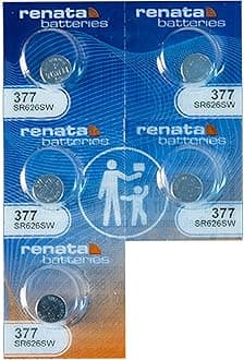 Renata 377 Silver Oxide Battery - 5 Pack