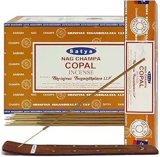 TRUMIRICopal Incense Sticks and Incense Stick Holder Bundle Insence Insense Satya Incense