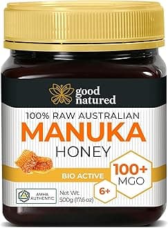 Raw Manuka Honey Certified MGO 100+ / 6+ Manuka With Antibacterial Activity - (NPA 6+) 500g (1.1lb) by Good Natured