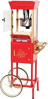 Nostalgia Popcorn Maker Machine - Professional Cart With 8 Oz Kettle Makes Up...