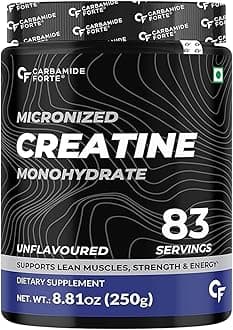 – Carbamide Forte Micronized Creatine Monohydrate Powder - 83 Servings, 250g | Creatine Supplement Powder for Lean Muscle Volumization, Strength & Energy