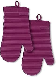 KitchenAid KA OM Ribbed Soft Silicone Pot Grabber 2-Pack Set, 7.5"x13", Beet 4 Pound