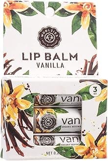 Woolzies 100% Natural lip balm with Bees wax and Shea butter set of 3- (Vanilla Mint)