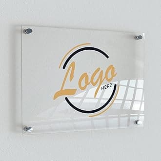 Personalized Floating Acrylic Business Sign, Acrylic Business Plaque House Number Sign Printed Logo Address Signage, Office Store font, Multiple Size Options