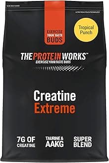 Protein Works - Creatine Extreme Powder, Creatine Formula, Premium Grade Supplement For Lean Muscle Growth, With Beta Analine, Tropical Punch, 400 g