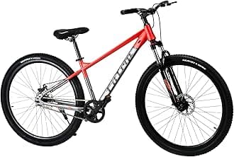 FitTrip Fox Rush 29T Unisex MTB | Single Speed | Lockout Suspension | Imported Clarks Dual Disk Brakes | 1030 Alloy Frame w/Internal Cabling | Zero Maintenance (Rosso Red)