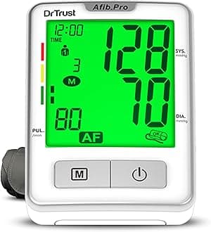 Dr Trust Dr. Trust Atrial Fibrillation Automatic Digital Bp Monitor Machine (Includes Adapter, Carry Bag, Batteries)