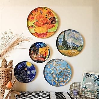 RITUALISTIC Van Gogh Wall Plates- Set of 5 |Home Decor | Painting | Divine | Intricate Designs