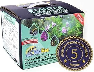 MistKing MKSMS5-125-50 5th Generation Starter Misting System Package for Deck and Patio Cooling, Terrarium Habitats, and Greenhouse Applications