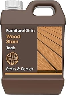 Wood Stain | Water Based | Fast Drying, Low Odor, & Non-Toxic | Multiple Finishes | for Indoor & Outdoor Furniture and More | Teak (85 Fl Oz / 2500ml)