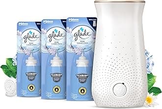 Glade Sense & Spray Air Freshener Holder and Refills, Motion Activated Automatic Room Spray and Odour Eliminator for Home, Clean Linen, 1 Holder and 3 Refills (3 x 18ml)